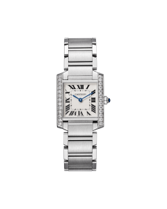 Tank Française | Medium model, quartz movement, steel, diamonds