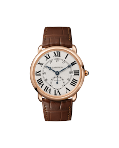 Ronde Louis Cartier | 40mm, automatic movement, rose gold, leather