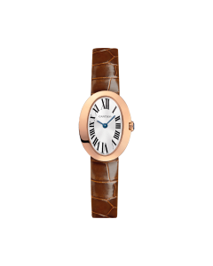 Mini Baignoire | Mini model, quartz movement, rose gold, leather