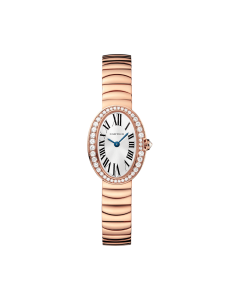 Mini Baignoire | Mini model, quartz movement, rose gold, diamonds