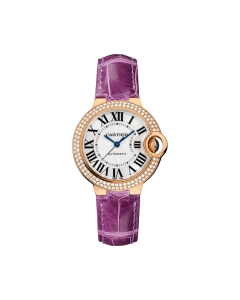 WE902036 Ballon Bleu de Cartier watch l 33mm, automatic movement, rose gold, diamonds, leather