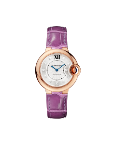 Ballon Bleu de Cartier | 33mm, automatic movement, rose gold, diamonds, leather
