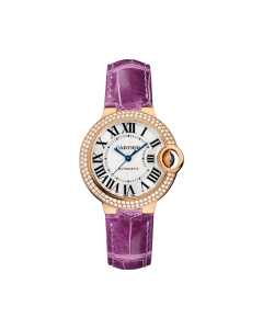 WE902066 Ballon Bleu de Cartier | 33mm, automatic movement, rose gold, diamonds, leather