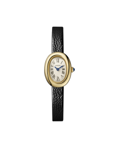 WGBA0017 Baignoire | Mini model, quartz movement, yellow gold, leather