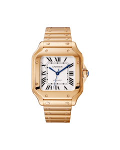 WGSA0008 Santos de Cartier | Medium model, automatic movement, rose gold, interchangeable metal and leather bracelets