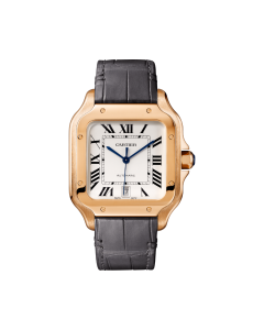 WGSA0011 Santos de Cartier | Large model, automatic movement, rose gold, 2 interchangeable leather bracelets