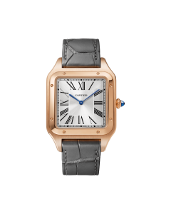 WGSA0032 Santos Dumont | Extra-large model, hand-wound mechanical movement, rose gold, leather