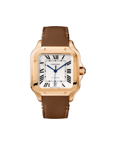 WGSA0044 Santos de Cartier | Large model, automatic movement, rose gold, 2 interchangeable leather bracelets