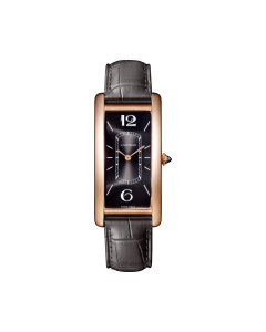 WGTA0025 Tank Cintrée | Large model, hand-wound mechanical movement, rose gold, leather