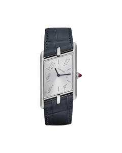 WGTA0042 Tank Asymétrique | Large model, hand-wound mechanical movement, platinum, leather