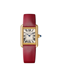 WGTA0054 Tank Louis Cartier | Small model, quartz movement, yellow gold, leather