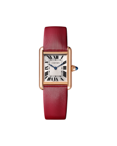 WGTA0061 Tank Louis Cartier | Small model, hand-wound mechanical movement, rose gold, leather