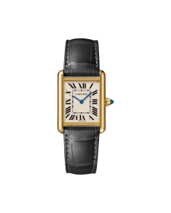 WGTA0067 Tank Louis Cartier | Large model, quartz movement, 18K yellow gold, leather