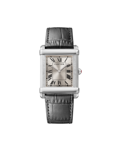 WGTA0074 Tank Chinoise | Large model, hand-wound mechanical movement, platinum, leather
