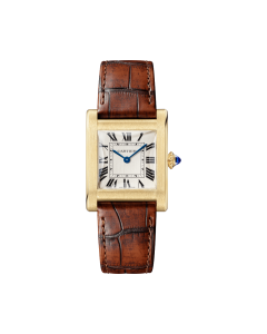 WGTA0108 Tank Normale l Large model, hand-wound mechanical movement, yellow gold, leather