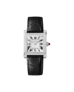 WGTA0109 Cartier Tank Normale| Large model, hand-wound mechanical movement, platinum, leather