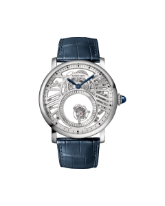 WHRO0039 Rotonde de Cartier Mysterious Double Tourbillon | 45mm, hand-wound mechanical movement, platinum, leather