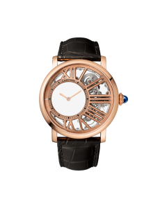 WHRO0060 Rotonde de Cartier | 42mm, hand-wound mechanical movement, rose gold, leather