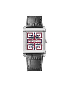 WHTA0015 Tank Chinoise | Large model, hand-wound mechanical skeleton movement, platinum, leather