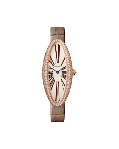 WJBA0006 Baignoire Allongée | Medium model, hand-wound mechanical movement, rose gold, diamonds