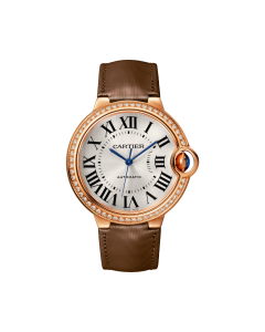 WJBB0060 Ballon Bleu de Cartier | 36mm, automatic movement, rose gold, diamonds, leather