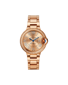 Ballon Bleu de Cartier | 33 mm, automatic movement, 18K rose gold, diamonds