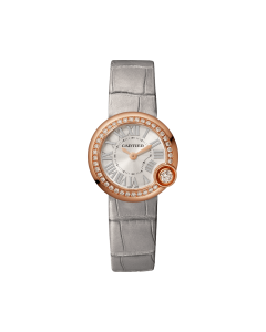 Ballon Blanc de Cartier | 26mm, quartz movement, rose gold, diamonds, leather
