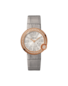 Ballon Blanc de Cartier | 30mm, quartz movement, rose gold, diamonds, leather