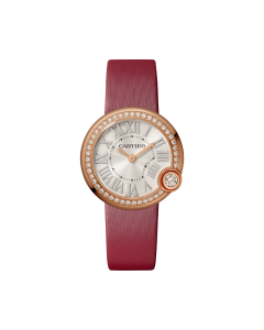 Ballon Blanc de Cartier | 30mm, quartz movement, rose gold, diamonds, leather