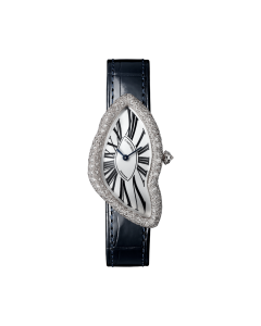 WJCH0007 Crash | Medium model, hand-wound mechanical movement, white gold, diamonds, leather