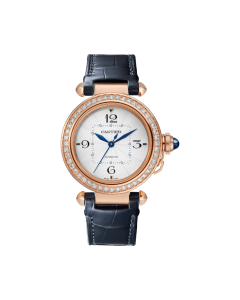 WJPA0012 Pasha de Cartier | 35 mm, automatic movement, rose gold, diamonds, 2 interchangeable leather straps
