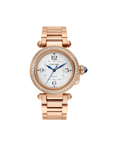 WJPA0013 Pasha de Cartier | 35 mm, automatic movement, rose gold, diamonds, interchangeable metal and leather straps