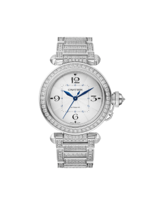 WJPA0014 Pasha de Cartier | 35mm, automatic movement, white gold, diamonds | 35mm, automatic movement, white gold, diamonds