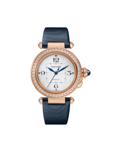 WJPA0015 Pasha de Cartier | 35 mm, automatic movement, rose gold, diamonds, 2 interchangeable leather straps
