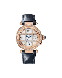 WJPA0020 Pasha de Cartier | 35 mm, automatic movement, rose gold, diamonds, interchangeable leather straps