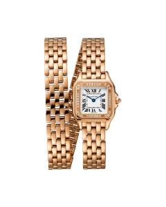 WJPN0051 Panthère de Cartier watch | Small model, quartz movement, rose gold, diamonds