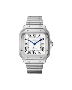 WSSA0029 Santos de Cartier | Medium model, automatic movement, steel, interchangeable metal and leather bracelets