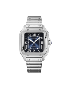  WSSA0063 Santos de Cartier watch | Medium model, automatic movement, steel, interchangeable metal and leather straps