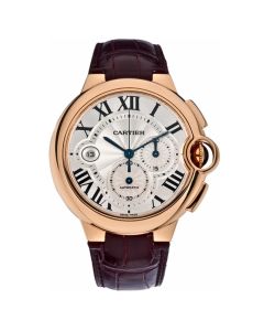 W6920074 Ballon Bleu de Cartier l  44 mm, mechanical movement with automatic winding, 18K rose gold, Leather strap