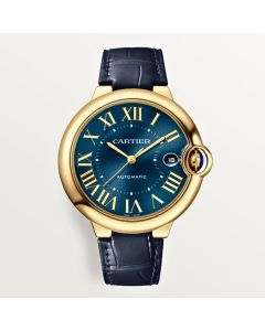 WGBB0063 Ballon Bleu de Cartier l 40 mm, mechanical movement with automatic winding, 18K yellow gold, leather strap