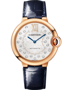 WGBB0053 Ballon Bleu de Cartier l 36 mm, automatic mechanical movement, rose gold, diamonds, leather