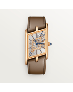 WHTA0028 Tank Asymétrique l  Rose gold, Manual winding,  leather strap