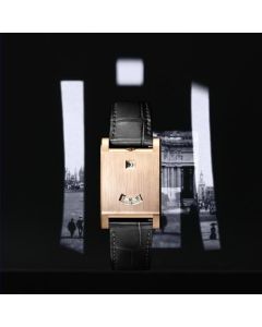Cartier Privé Tank à Guichets WGTA0235 – Rose Gold Digital Display Watch with Dark Grey Alligator Strap | Manual-Winding