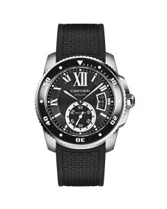 W7100056 Calibre de Cartier Diver l Automatic, Black Rubber Strap