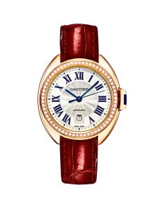 WJCL0016 Clé de Cartier l 31 mm, Automatic, 18K Rose Gold, Red Leather Strap