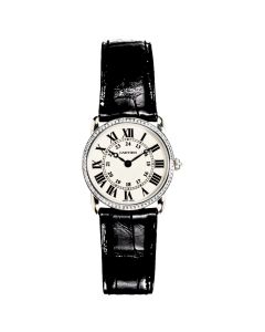 WR000251 Ronde Louis Cartier | 29mm, Quartz, 18k White Gold, Leather Strap 