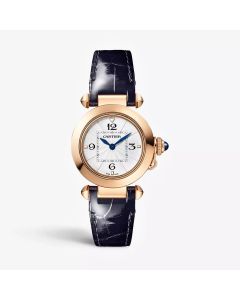 WGPA0024 Pasha de Cartier l Quartz, 18k Rose Gold, Leather Strap 