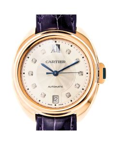 WJCL0032 Clé de Cartier l Automatic, Rose Gold, Leather Strap