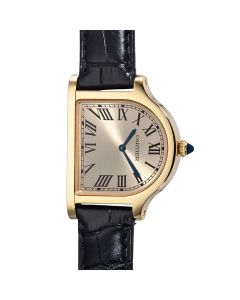 WGCC0002 Cloche de Cartier l Mechanical Manual, Yellow Gold, Leather Strap