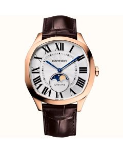 WGNM0008 Drive de Cartier l Large model, automatic movement, rose gold, leather strap